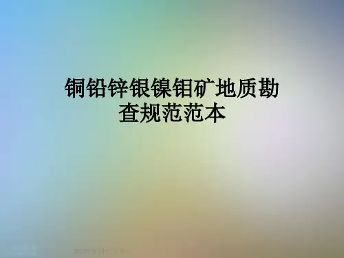 铜铅锌银镍钼矿地质勘查规范范本