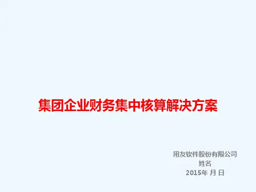 集团企业财务集中核算解决方案