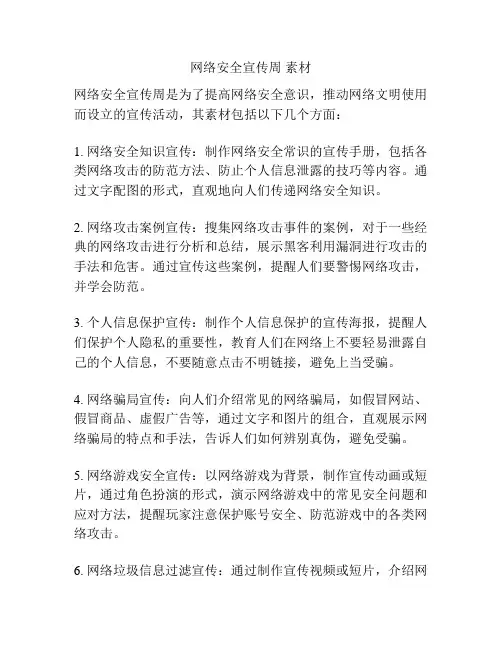 网络安全宣传周 素材