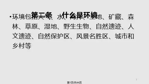 新环保法培训材料PPT课件