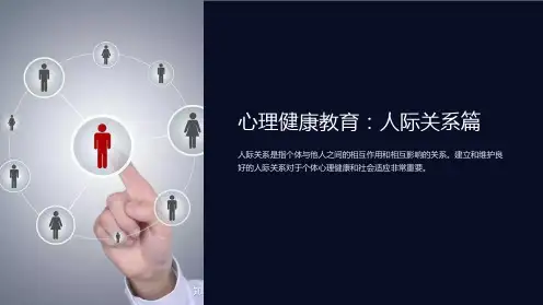(心理健康教育)主题四人际关系篇