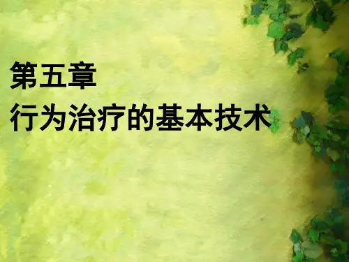 第五章  行为治疗的基本技术训练