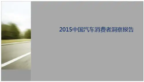 汽车消费者洞察报告
