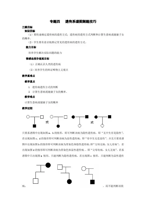 遗传系谱图解题技巧.doc