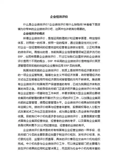 企业绩效评价