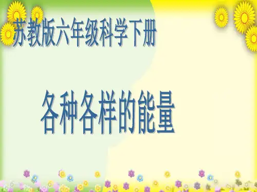 小学科学六下《各种各样的能量》PPT 公开课一等奖课件 (1)