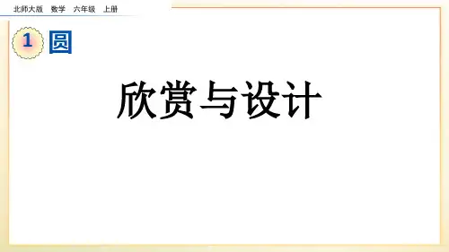 (2023秋)北师大版六年级数学上册《 欣赏与设计》PPT课件