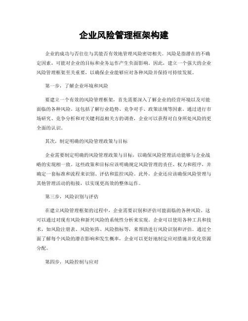 企业风险管理框架构建