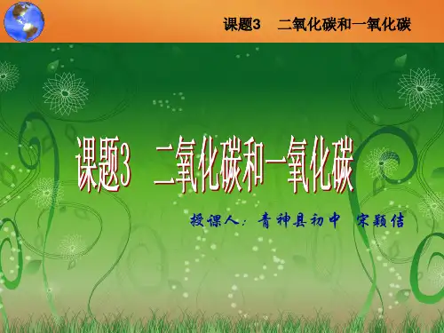人教版初中化学九上 二氧化碳和一氧化碳 课件