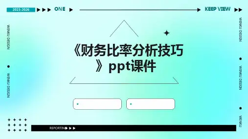 《财务比率分析技巧》课件