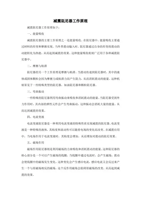 减震阻尼器工作原理