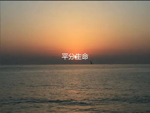 平分生命优秀PPT讲义
