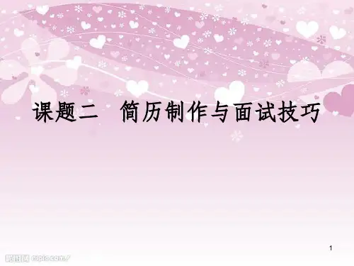 简历制作与面试技巧讲义(PPT 43页)