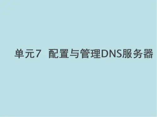Linux网络管理单元7 配置与管理DNS服务器