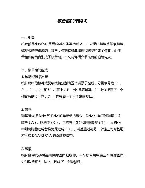 核苷酸的结构式