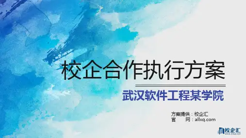 软件工程专业校企合作方案武汉软件工程某学院