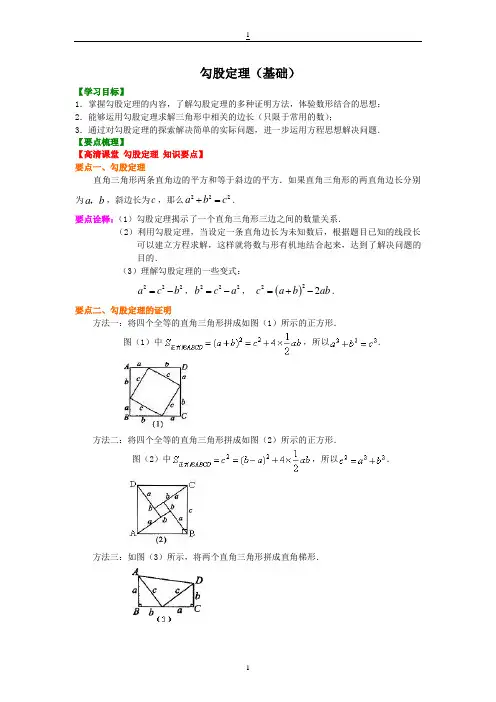 勾股定理(基础)知识讲解
