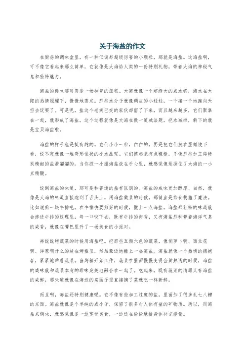 关于海盐的作文