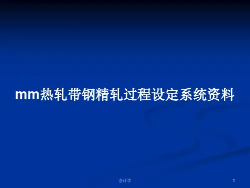 mm热轧带钢精轧过程设定系统资料PPT教案学习