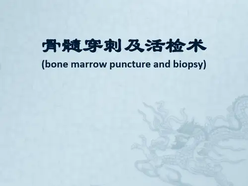 骨髓穿刺及活检术