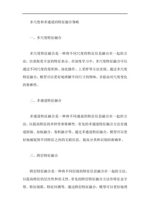 多尺度和多通道的特征融合策