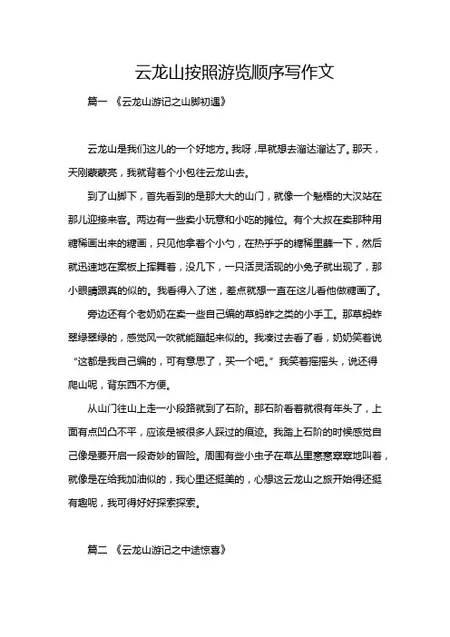 云龙山按照游览顺序写作文