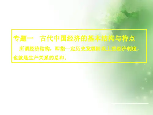 古代中国经济的基本结构与特点ppt4 人民版