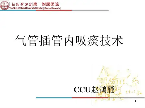 经口气管插管吸痰参考幻灯片