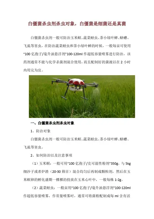 白僵菌杀虫剂杀虫对象,白僵菌是细菌还是真菌