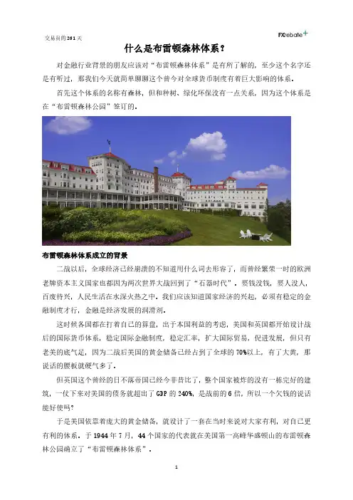 什么是布雷顿森林体系？