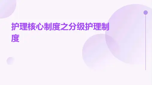 护理核心制度之分级护理制度