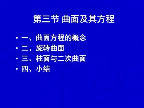 2019年7-3曲面及其方程.ppt