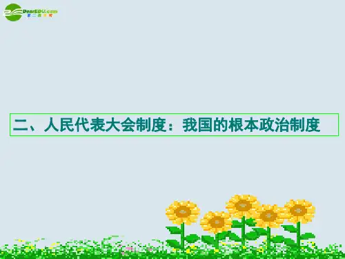 高中政治 必修二《人民代表大会制度：我国的根本政治制度》课件 新人教必修2