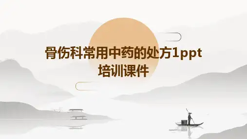 骨伤科常用中药的处方1PPT培训课件