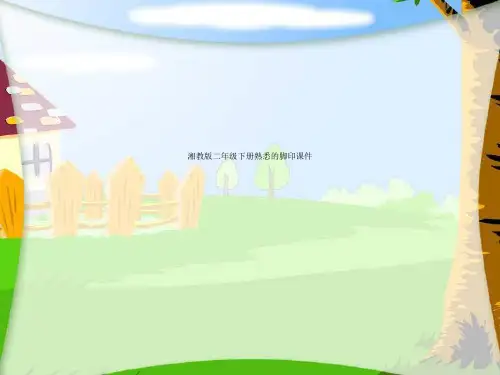 湘教版二年级下册熟悉的脚印课件