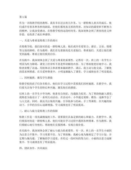 特教学校教学实践感悟(3篇)