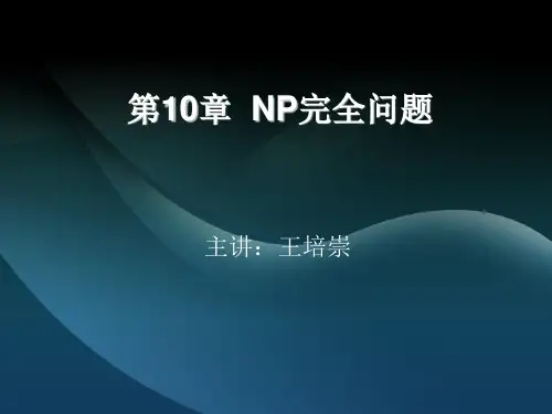 第10章NP完全问题(自己写的)