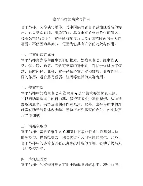 富平吊柿的功效与作用