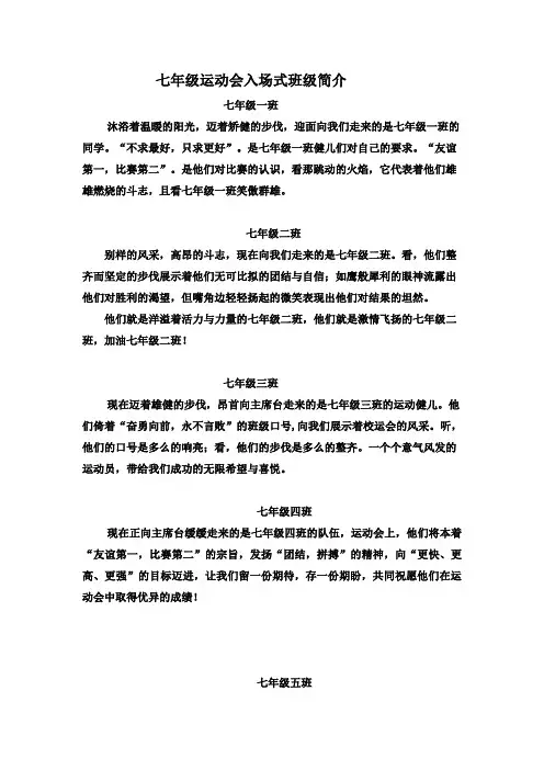 班级简介