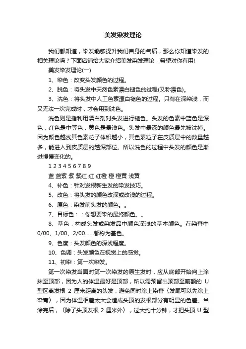 美发染发理论