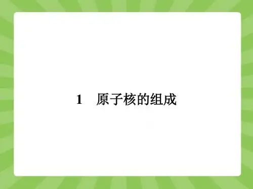 人教版高中物理选修3-5课件 19 原子核的组成课件2