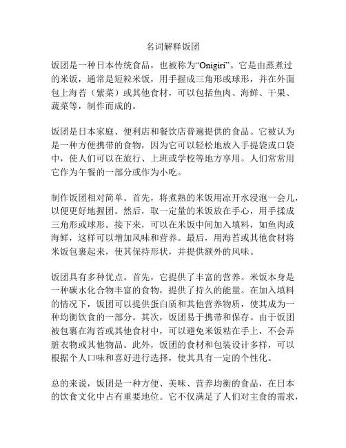 名词解释饭团
