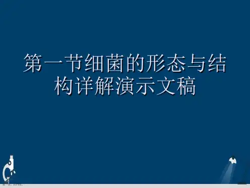 第一节细菌的形态与结构详解演示文稿