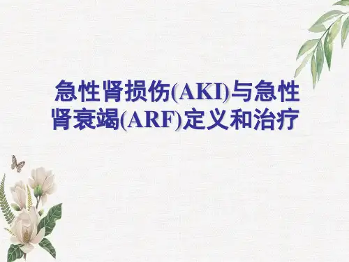 急性肾损伤(AKI)与急性肾衰竭(ARF)定义和治疗
