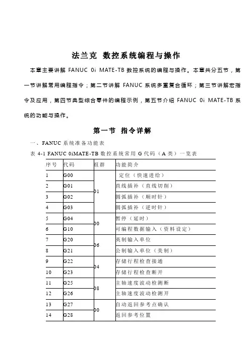 法兰克数控系统编程