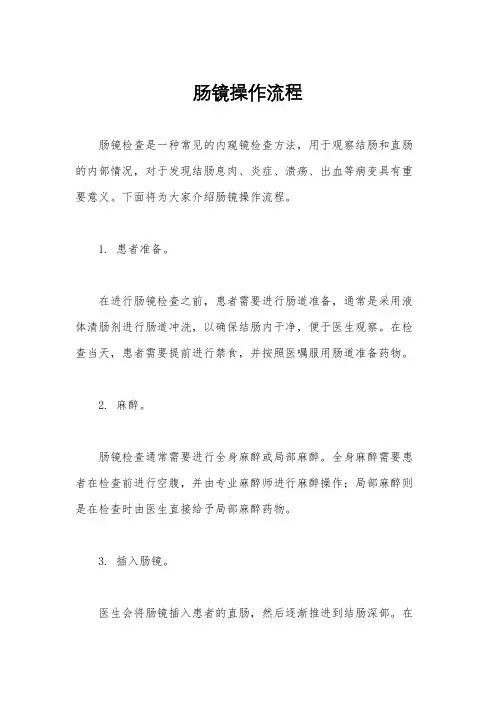 肠镜操作流程