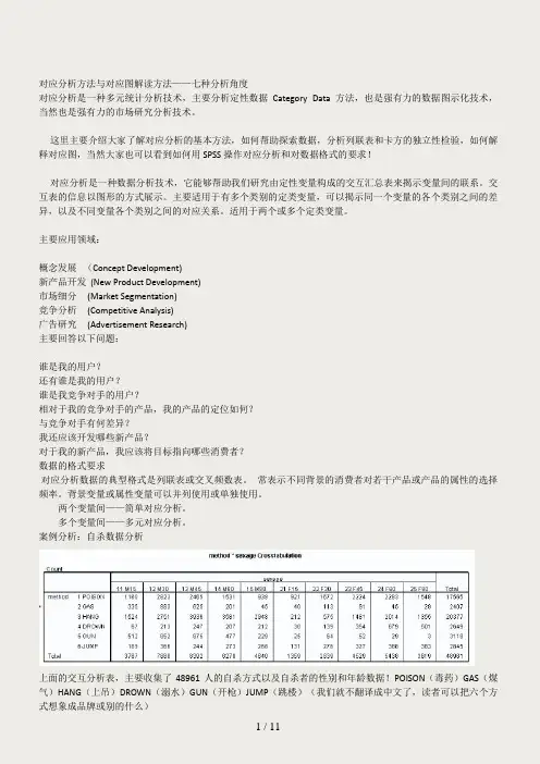 对应分析方法与对应图解读方法