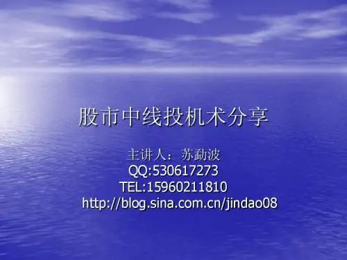 股市中线投机术分享1