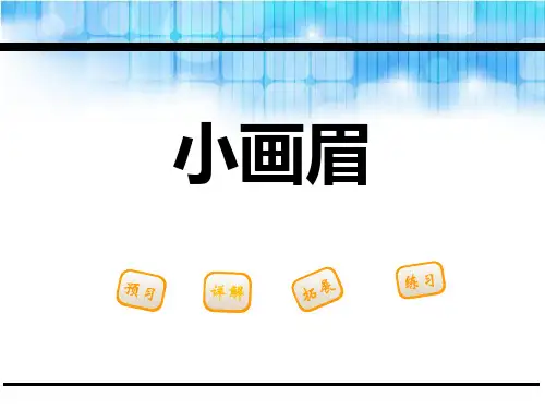 《小画眉》PPT-完美版