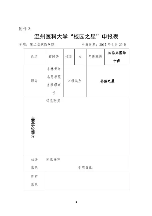 29 董阳洋 公益之星
